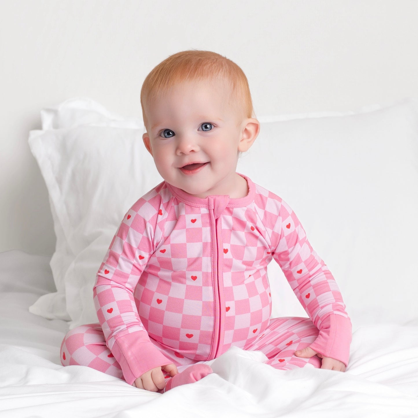 Checkered Love Zip Romper