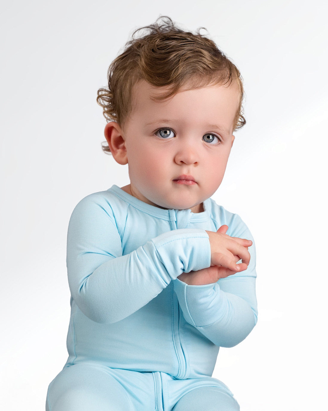 Sky Blue Zip Romper