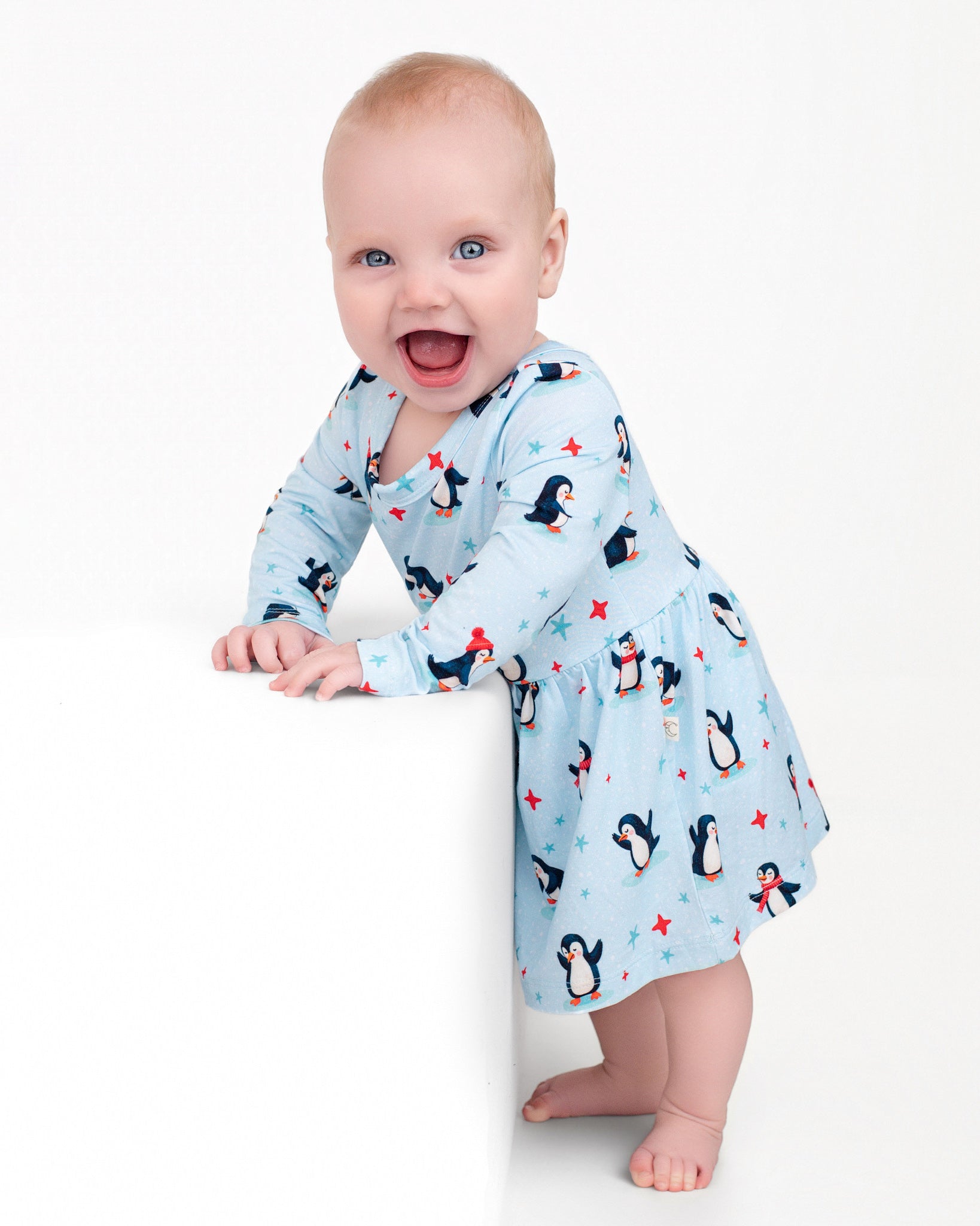 Penguin Twirl Dress with bodysuit