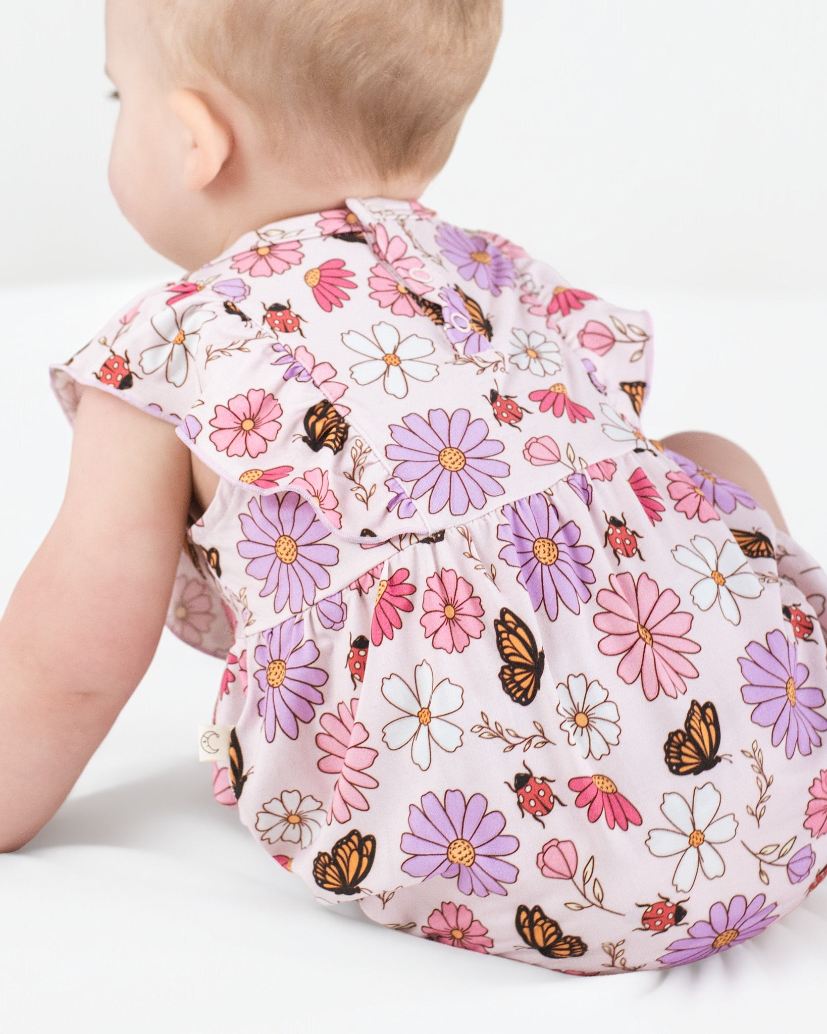 Butterfly Floral Bubble Romper
