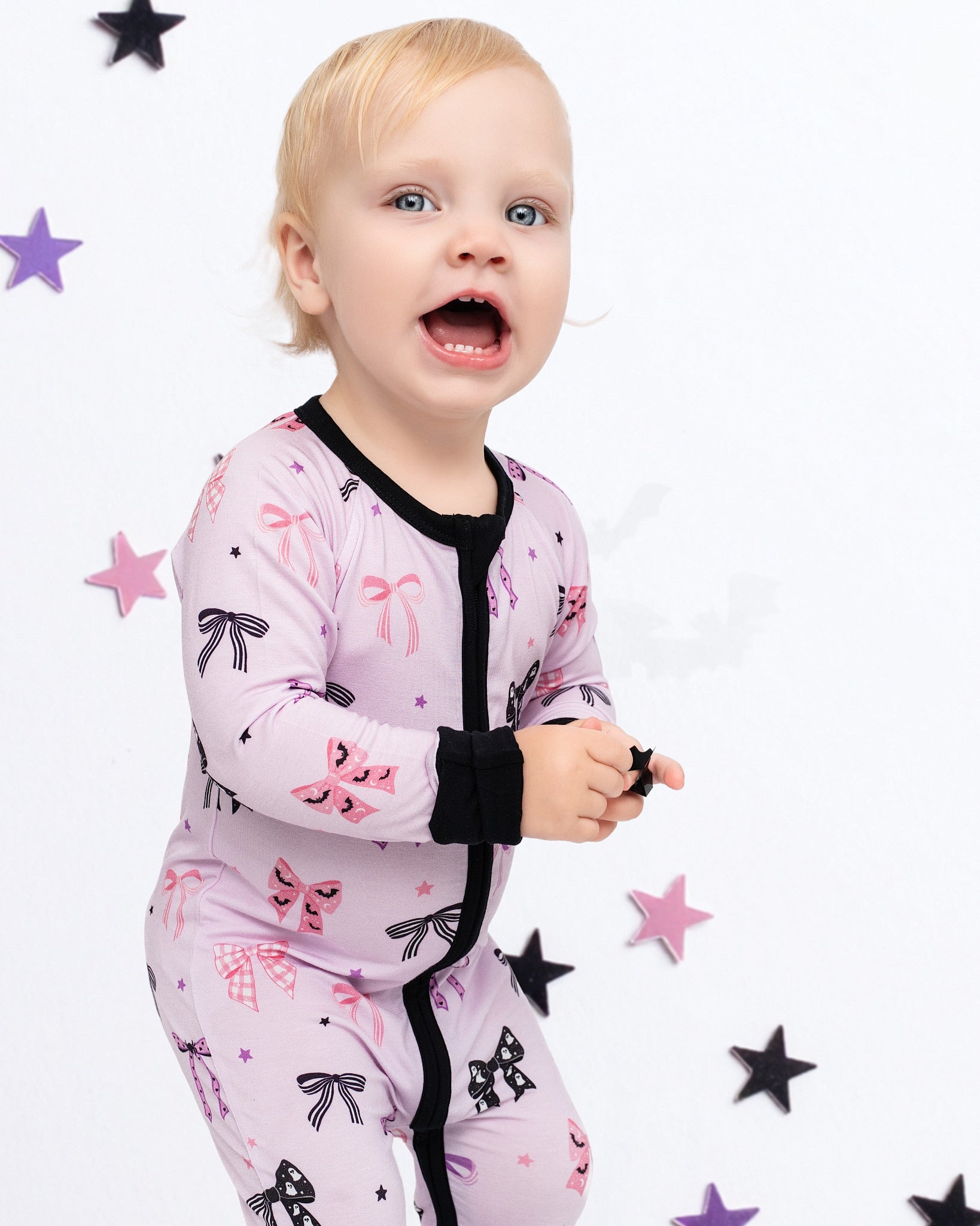 Bewitched Bows Zip Romper -PRE ORDER SHIPS 9/10