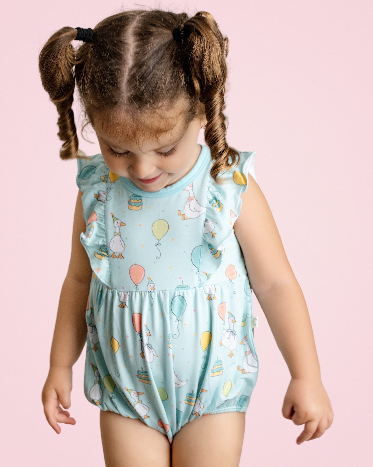 Party Geese Green Bubble Romper