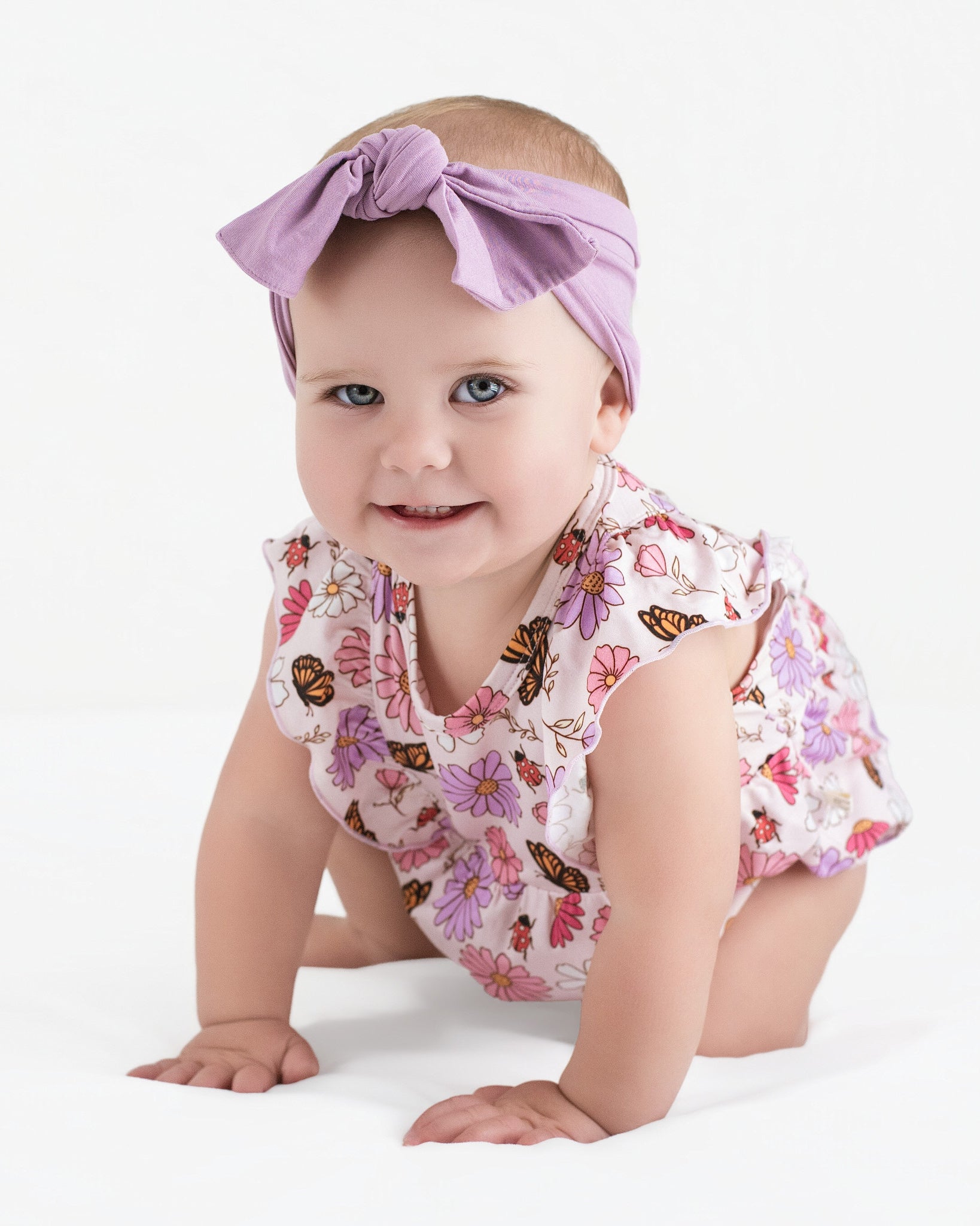 Butterfly Floral Bubble Romper