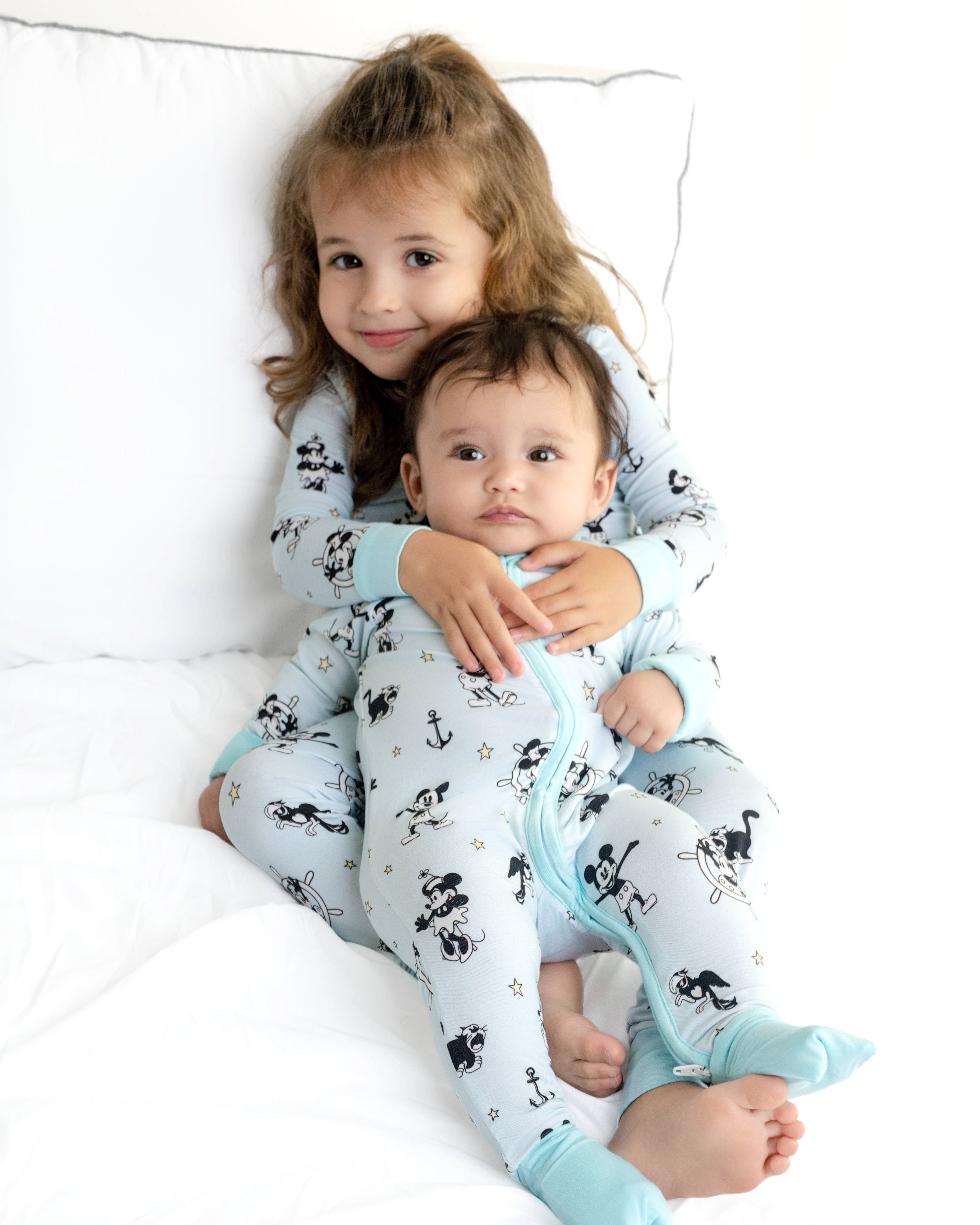 Steamboat Willie Blue Zip Romper