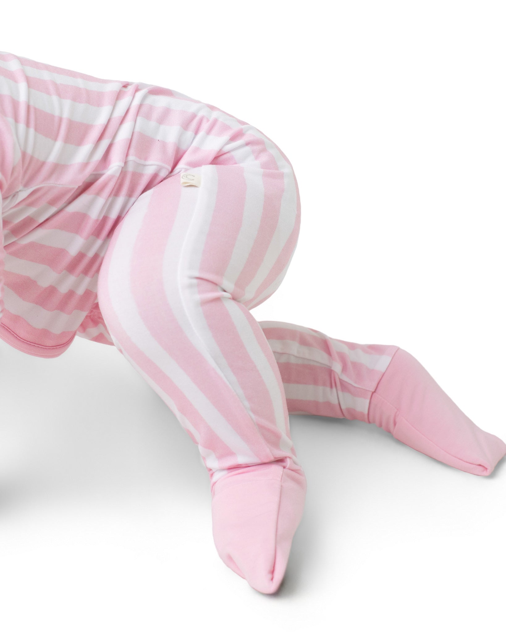 Cotton Candy Pink Stripe Zip Romper