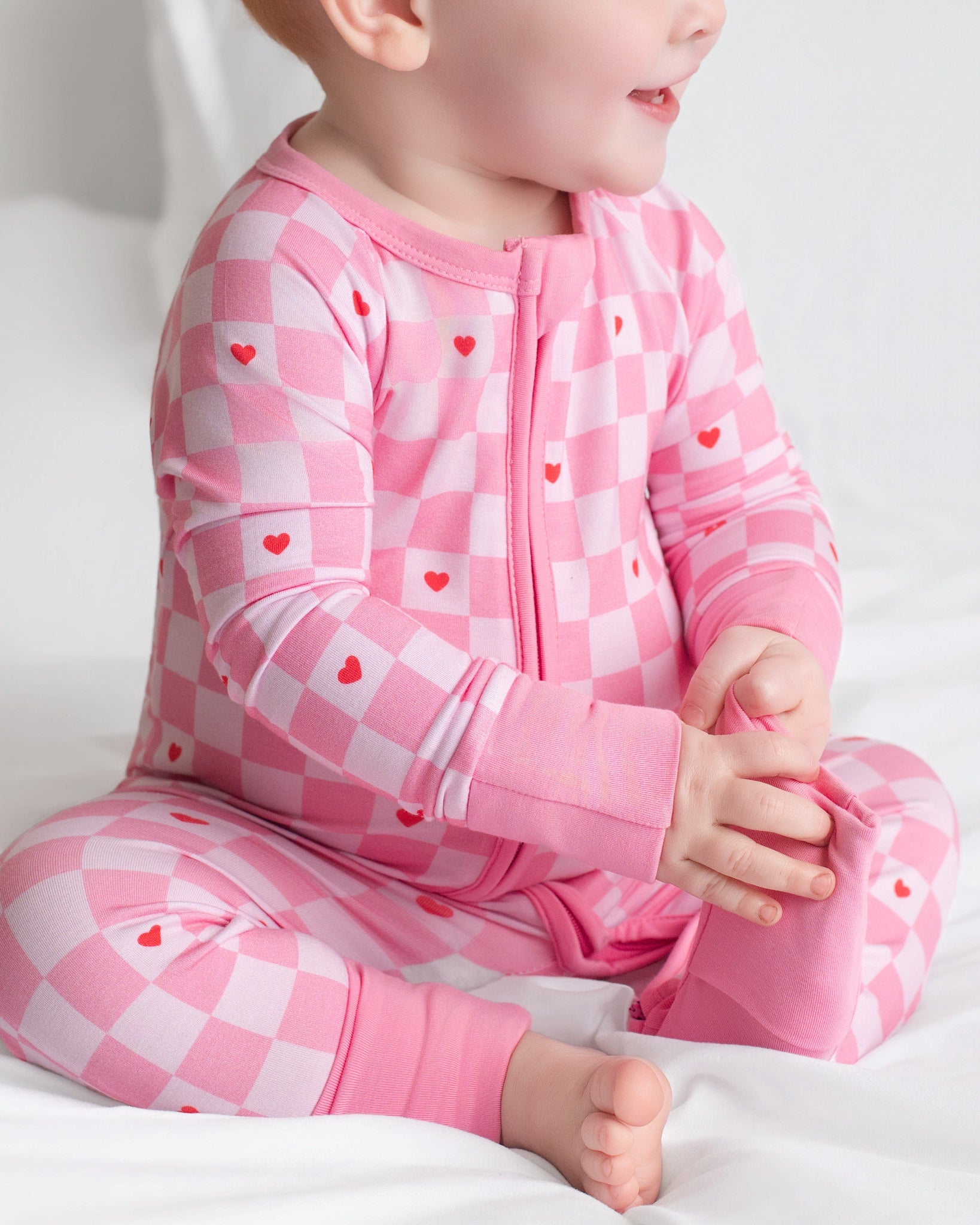 Checkered Love Zip Romper