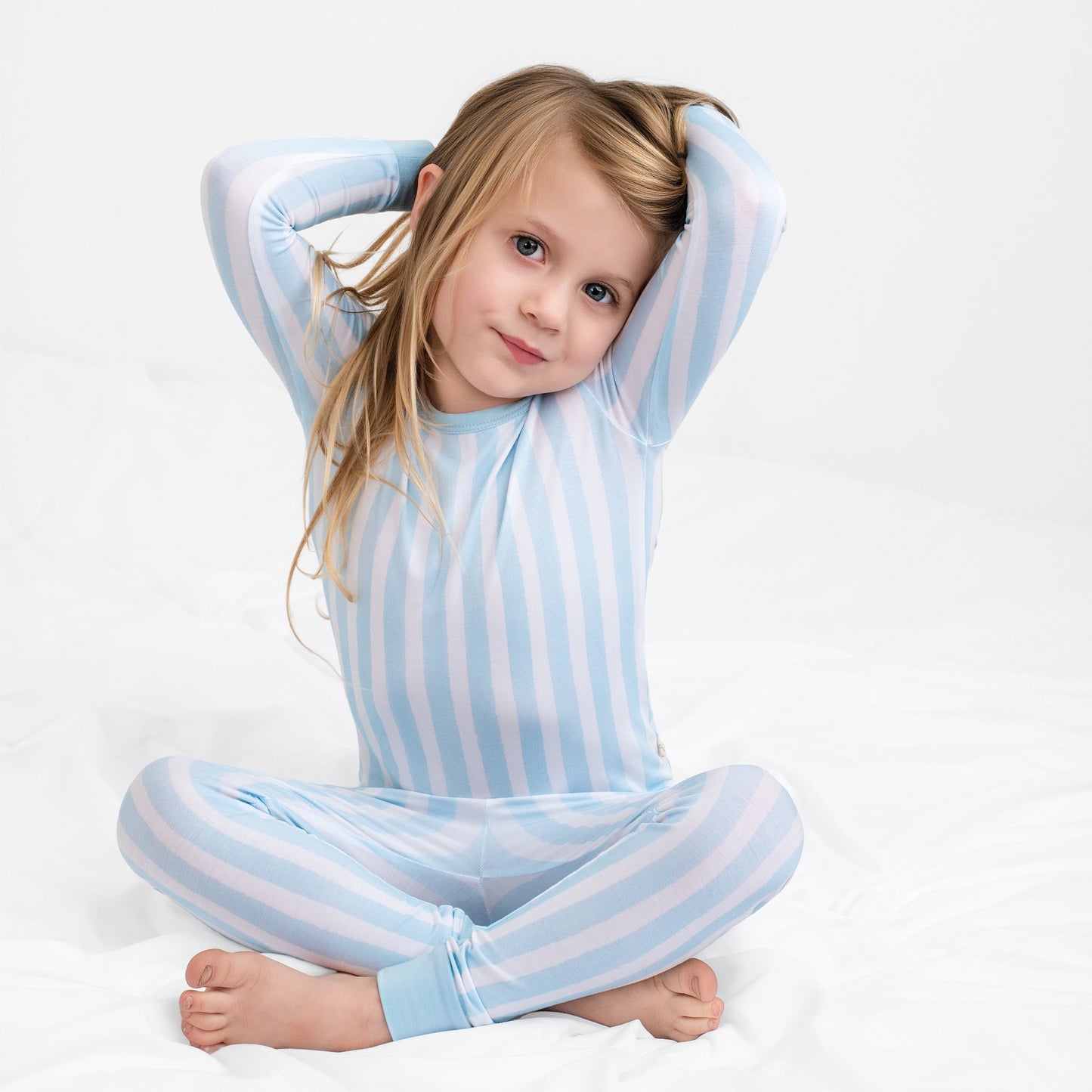 Cotton Candy Blue Stripe Two piece