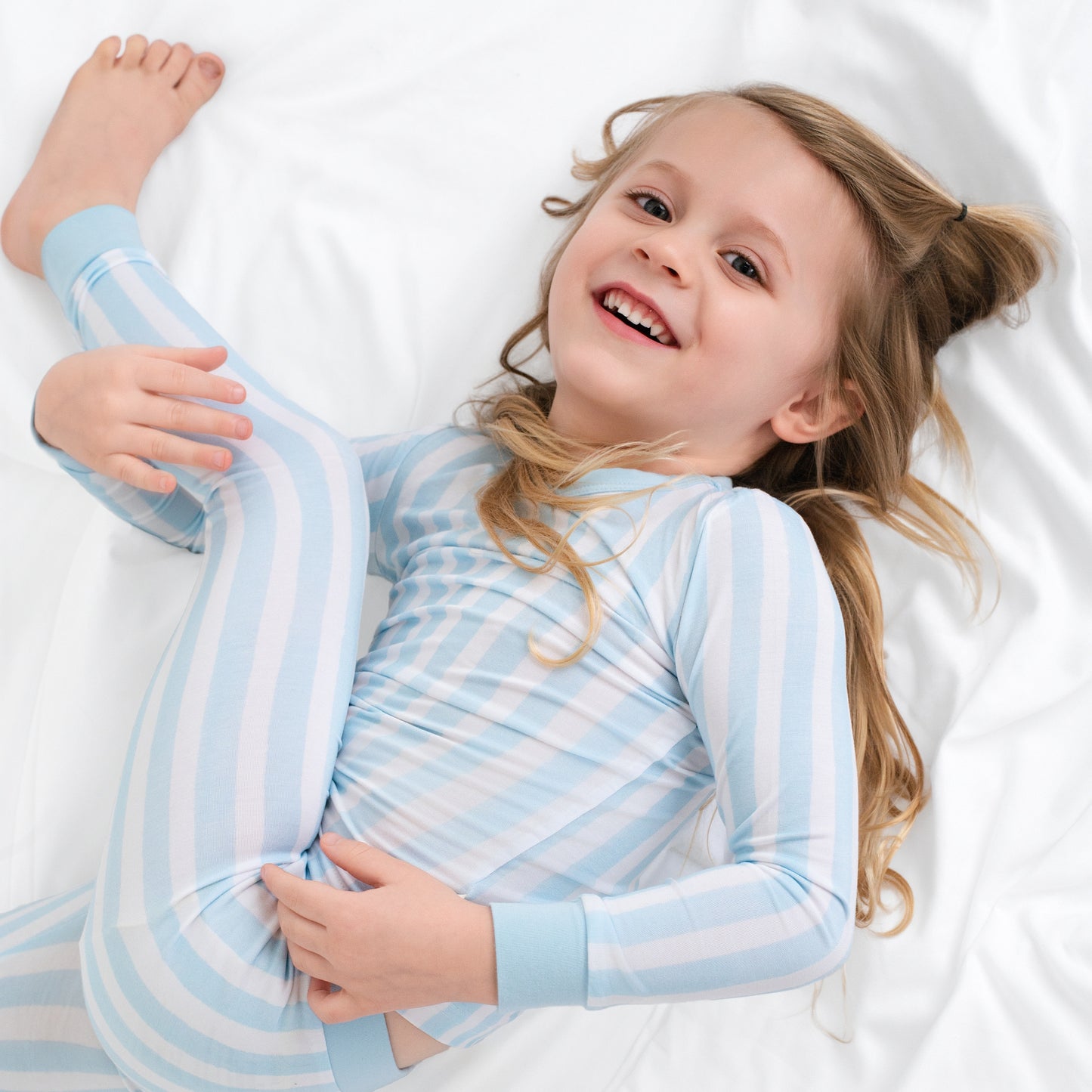 Cotton Candy Blue Stripe Two piece