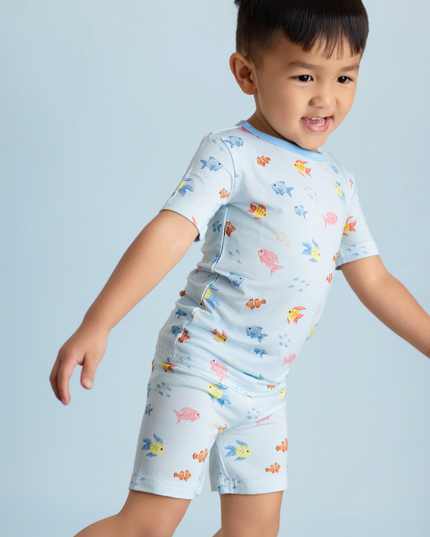 Bubblefin Two-Piece Short Sleeve & Shorts Set