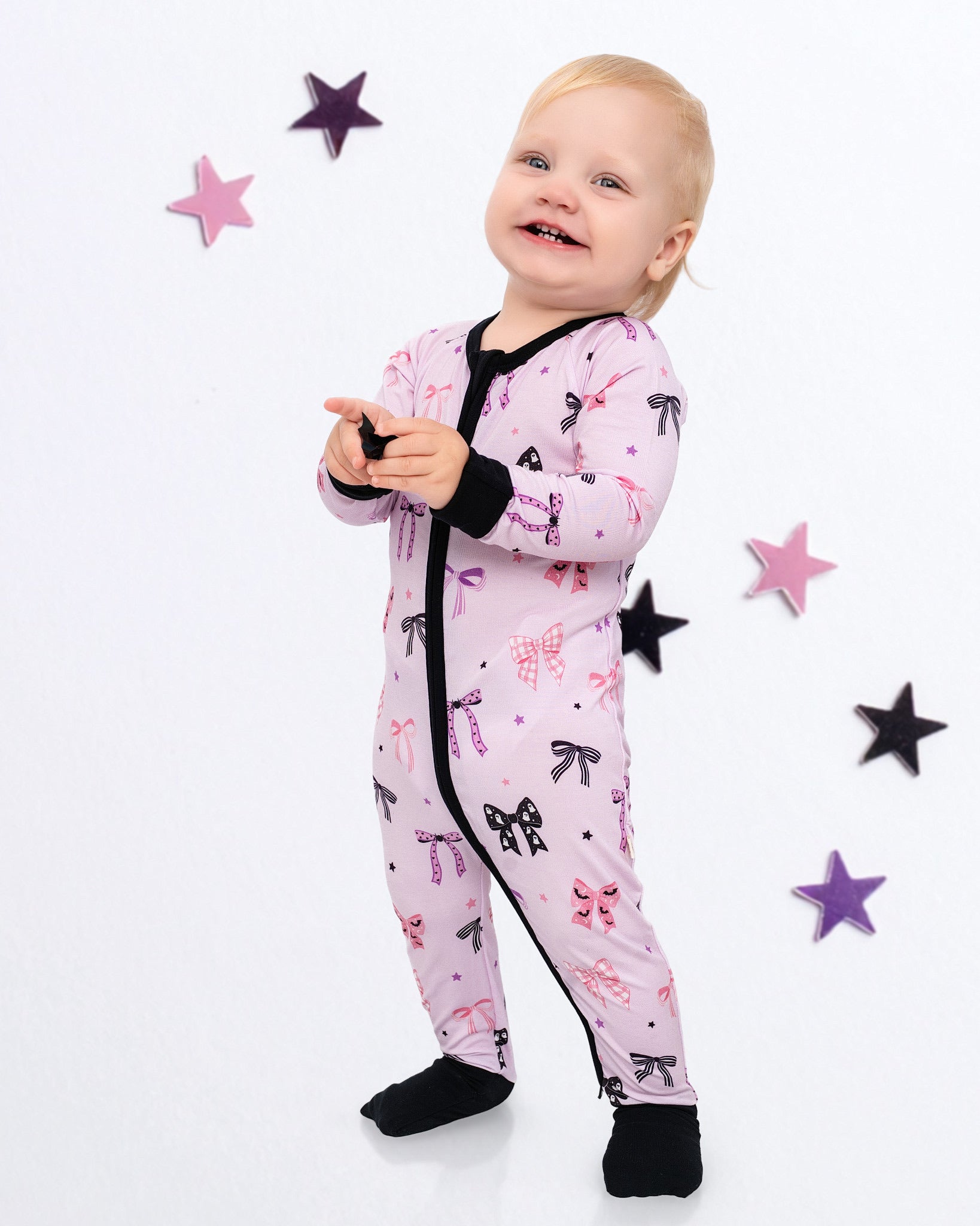 Bewitched Bows Zip Romper -PRE ORDER SHIPS 9/10