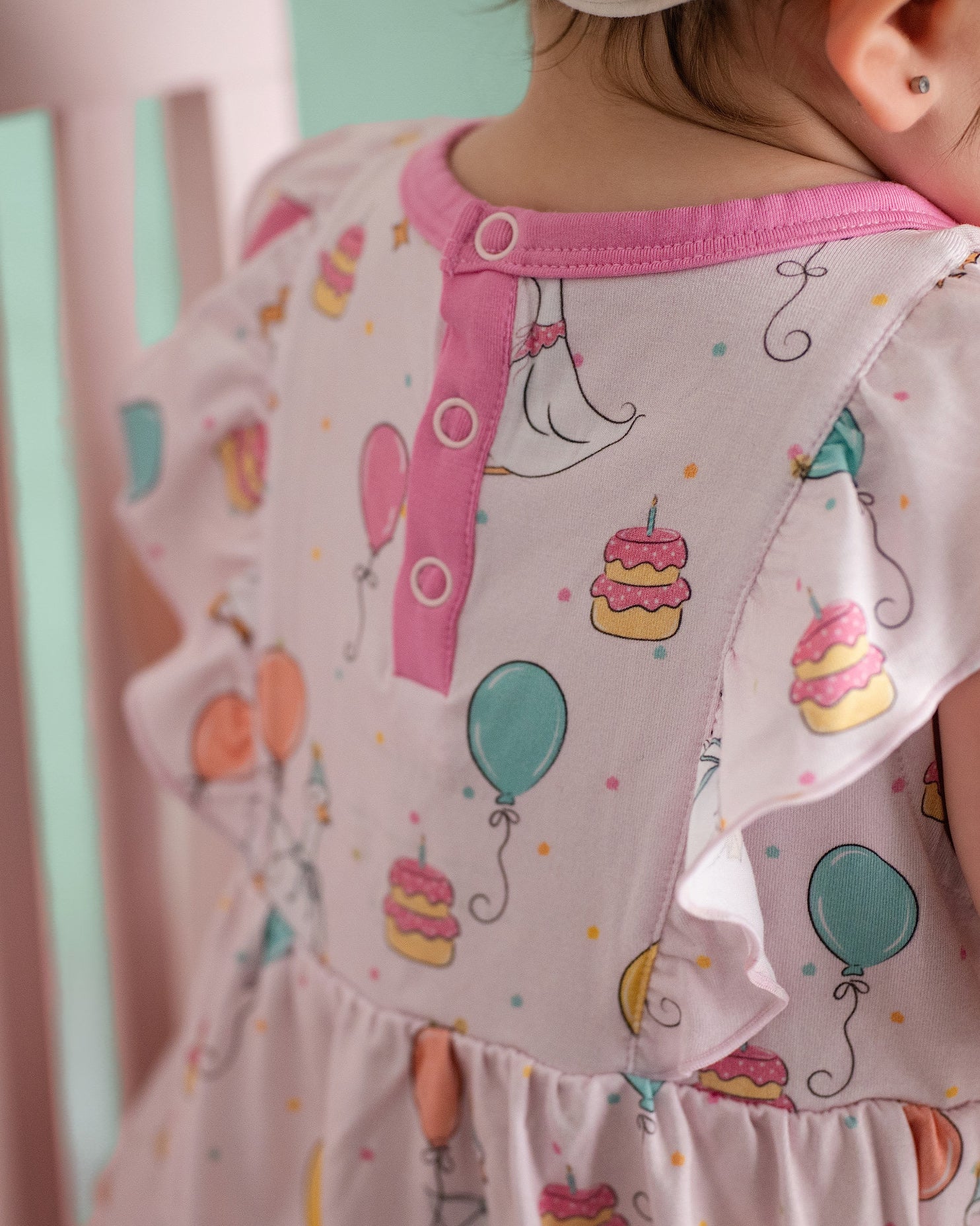 Party Geese Pink Bubble Romper