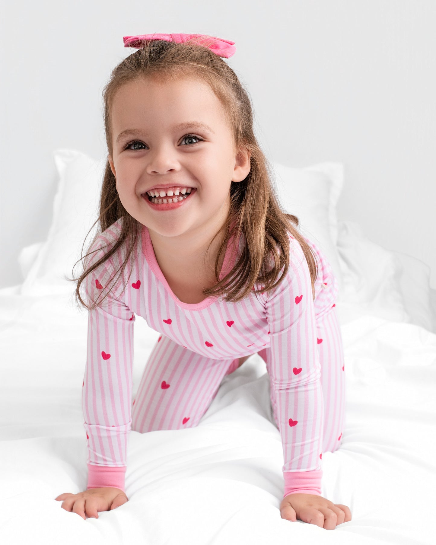 Tiny Hearts Pink Two piece