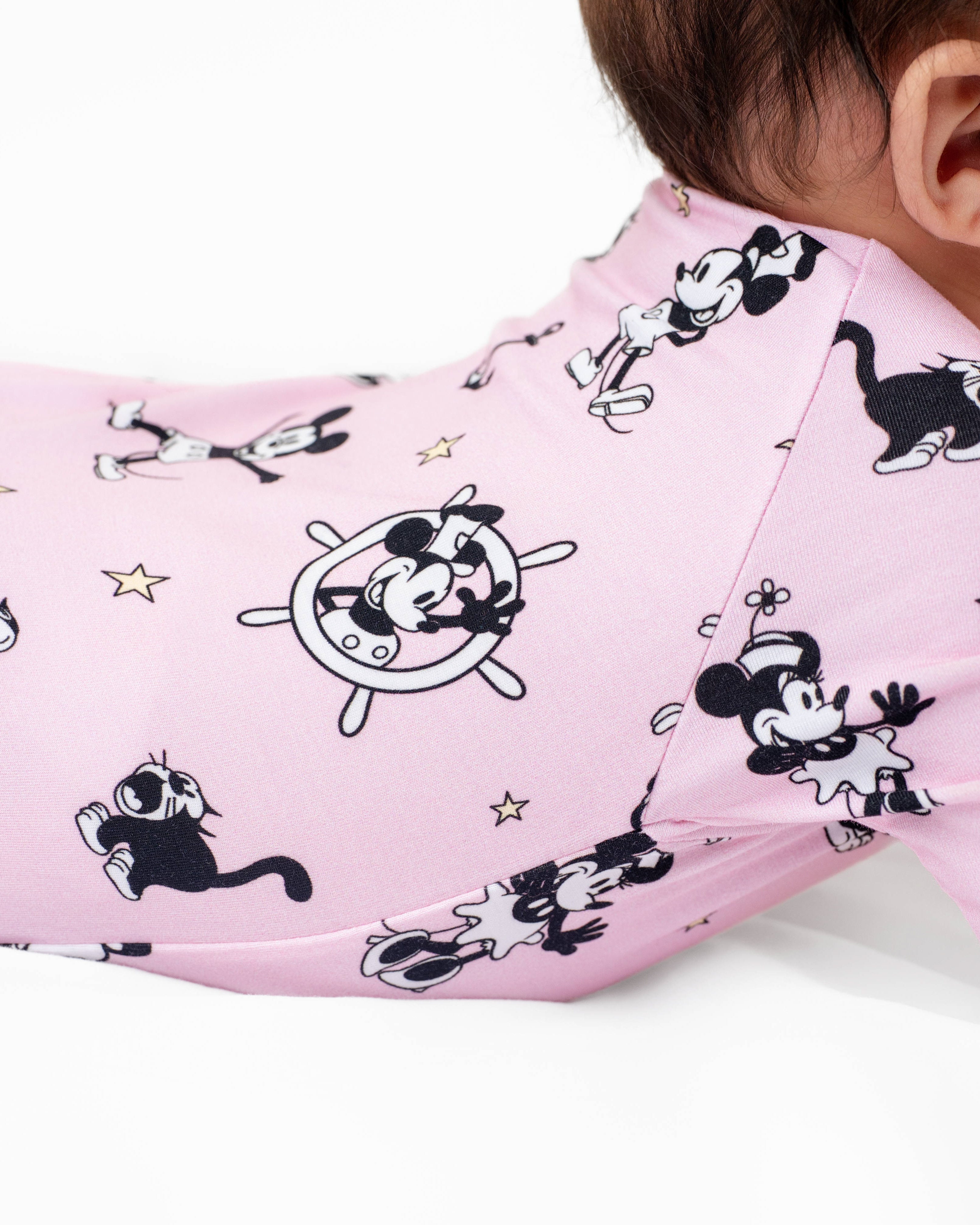 Steamboat Willie Pink Zip Romper