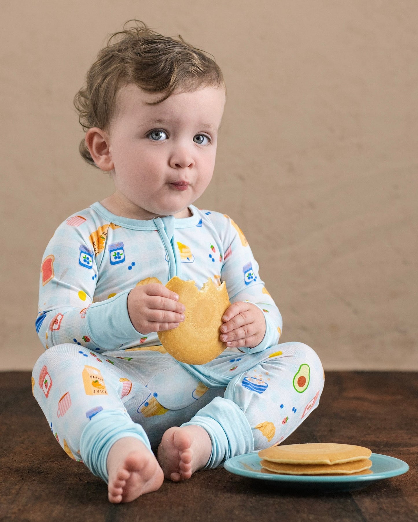 Breakfast Buddies Zip Romper