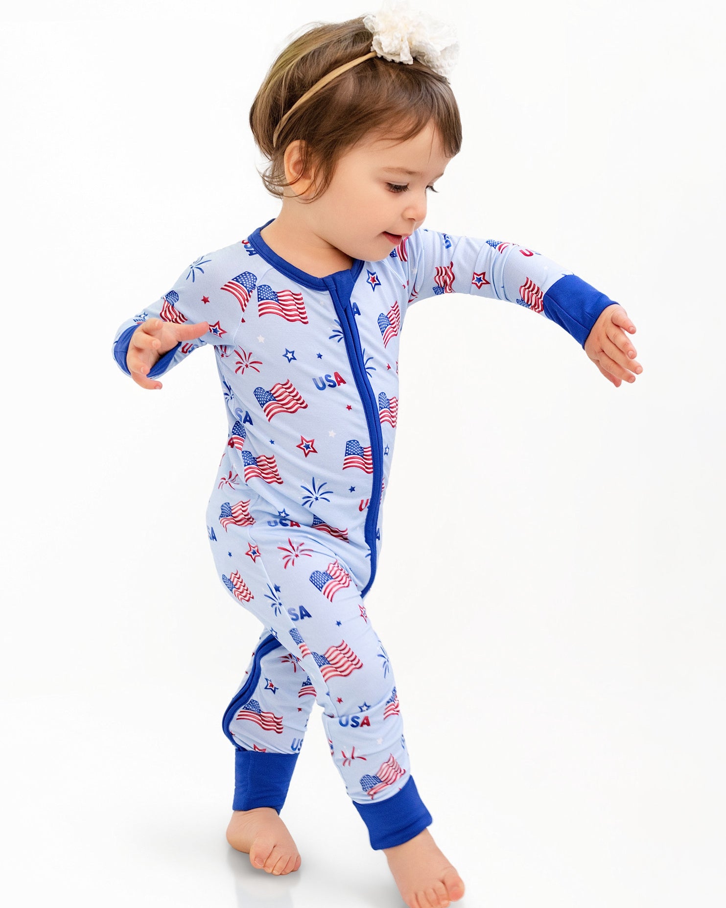 Little Firecracker Zip Romper