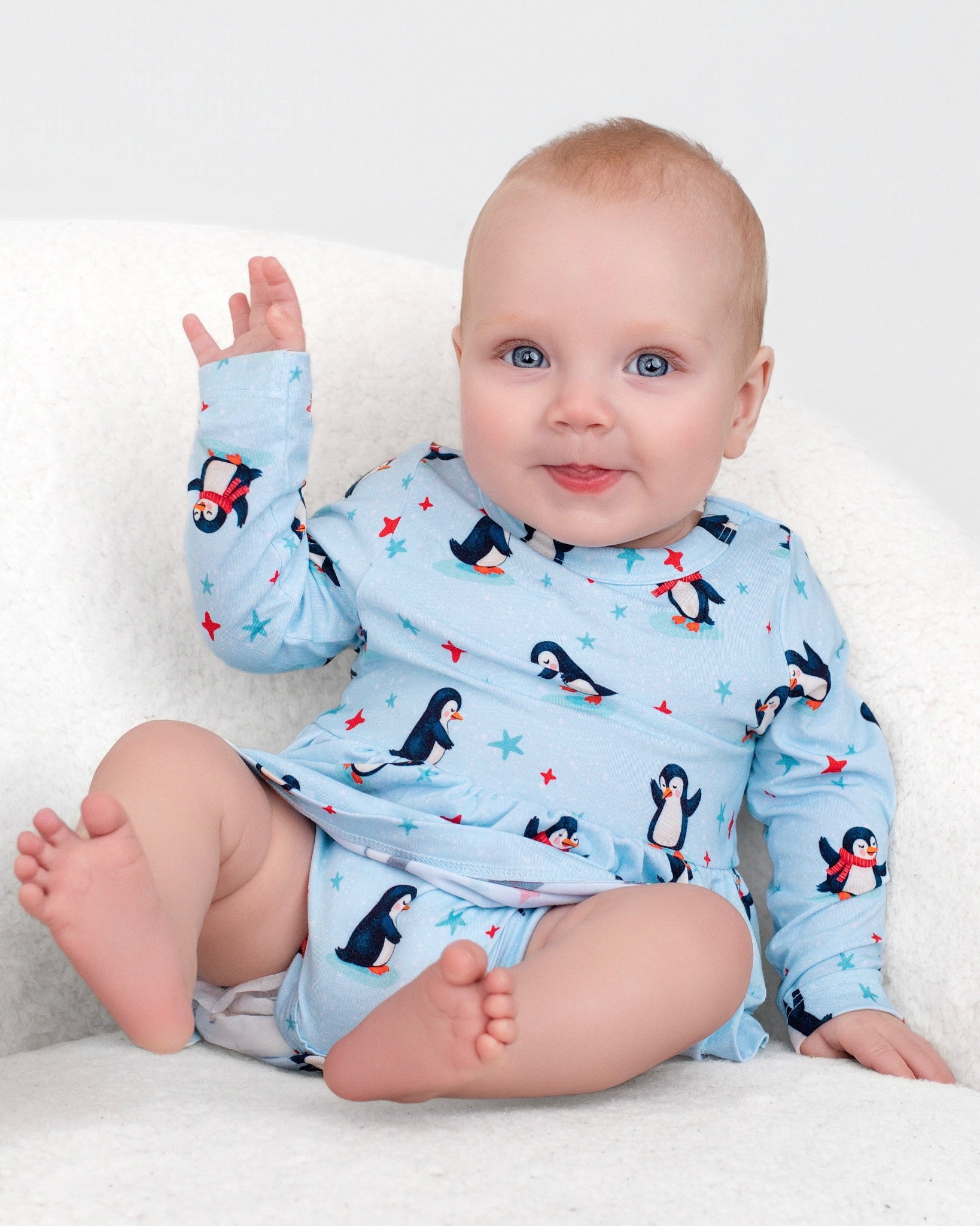 Penguin Twirl Dress with bodysuit