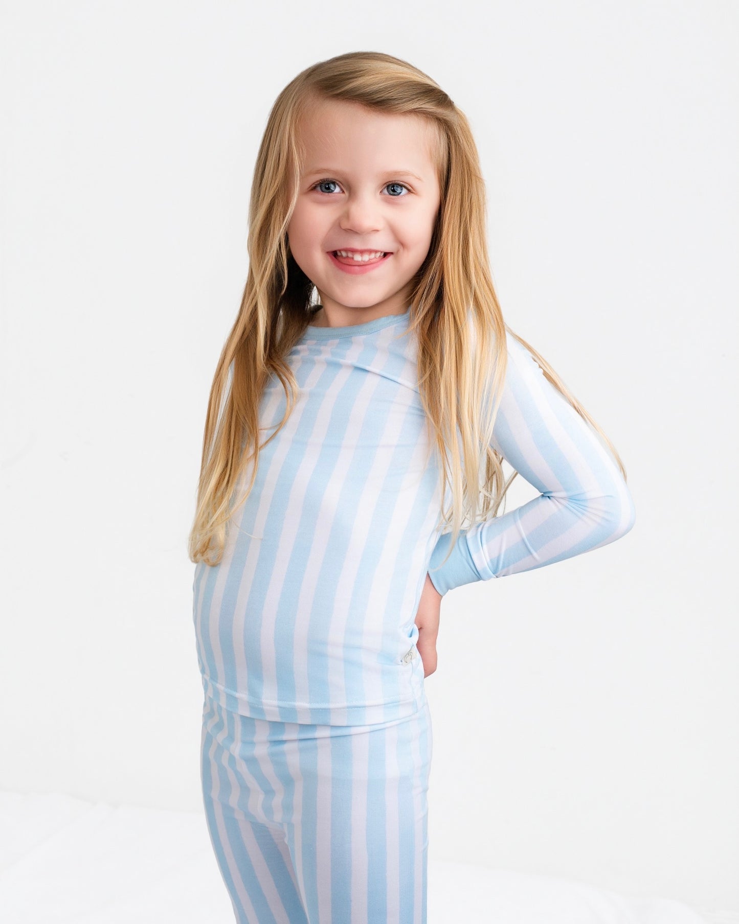Cotton Candy Blue Stripe Two piece