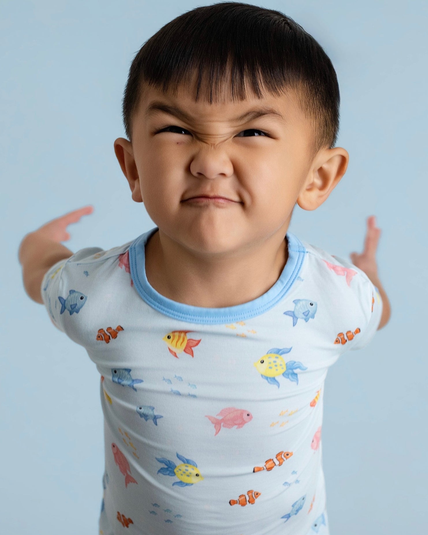 Bubblefin Two-Piece Short Sleeve & Shorts Set