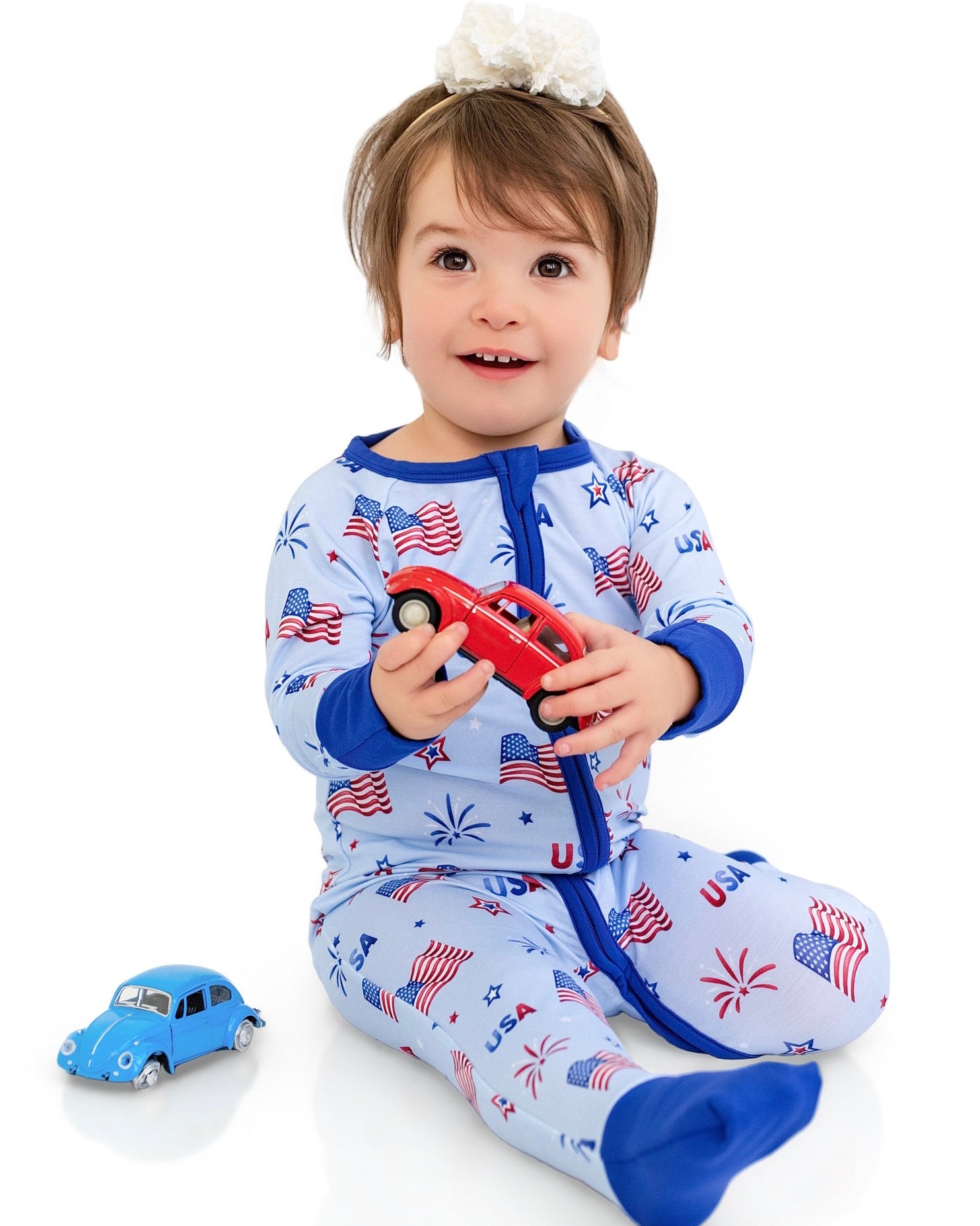 Little Firecracker Zip Romper