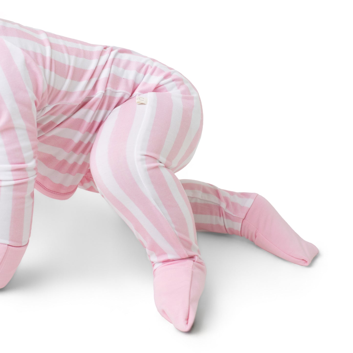 Cotton Candy Pink Stripe Zip Romper