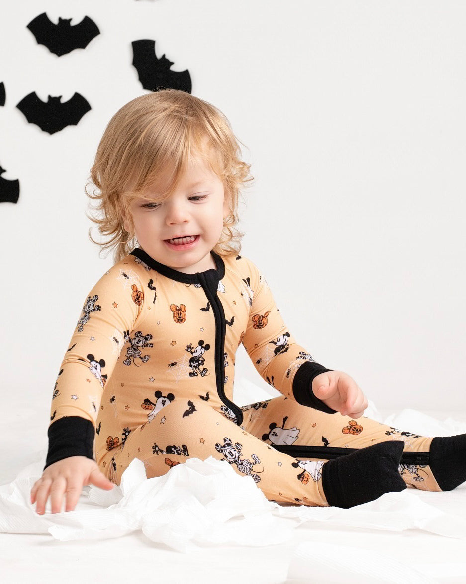 Spooky Mouse Zip Romper - PRE ORDER SHIPS 9/10