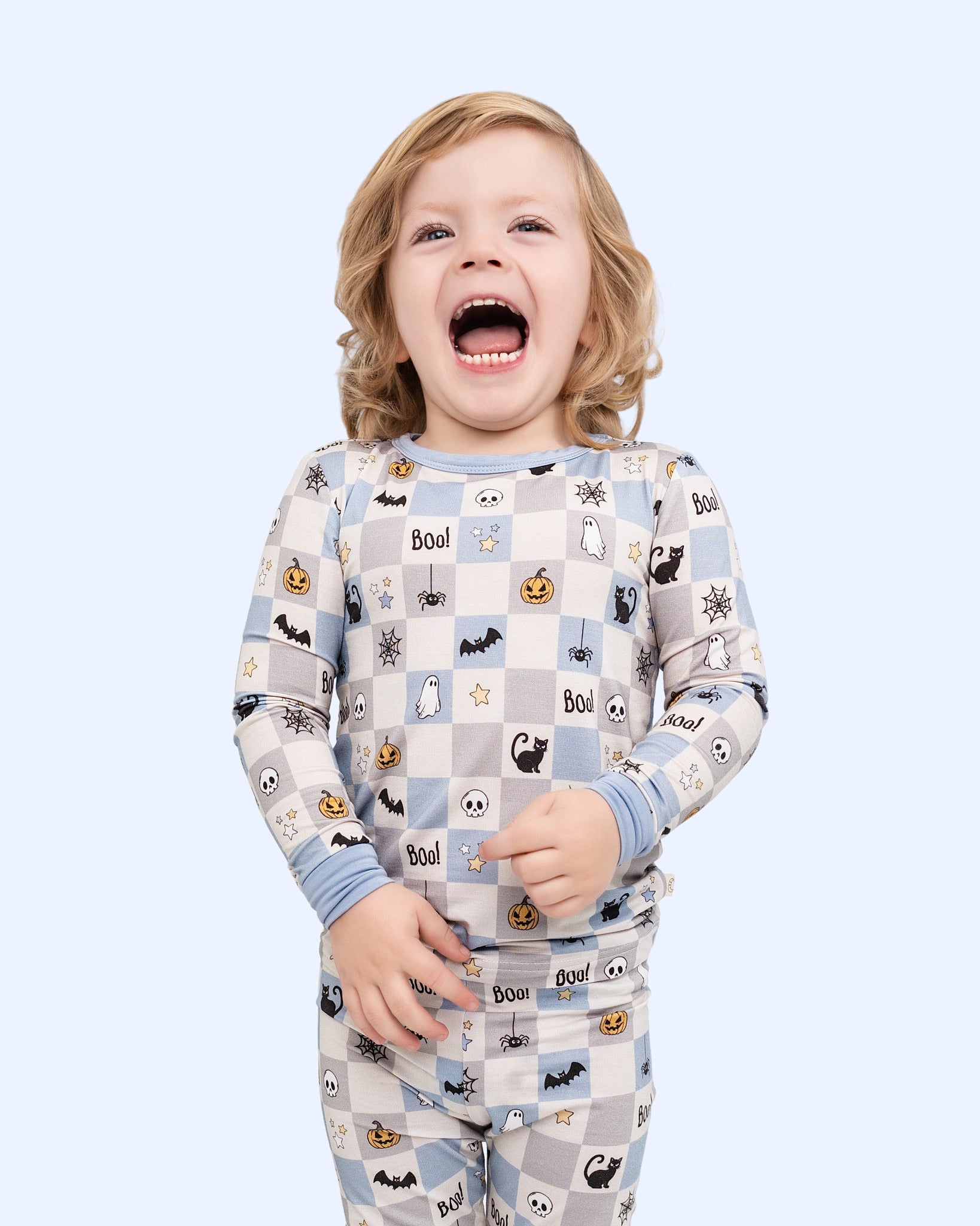 Spooky Checkers Blue Two-piece-PRE ORDER SHIPS 9/10