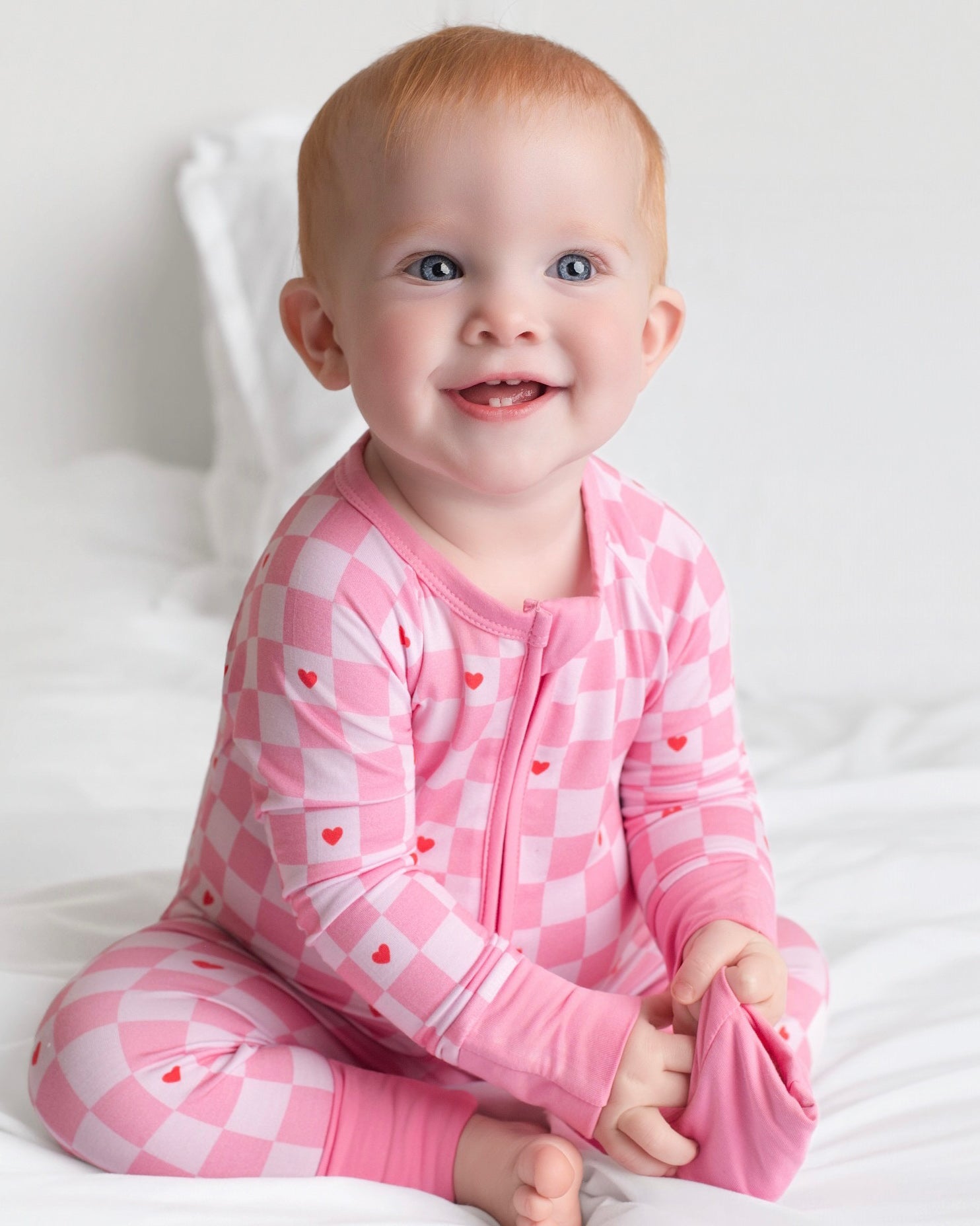 Checkered Love Zip Romper