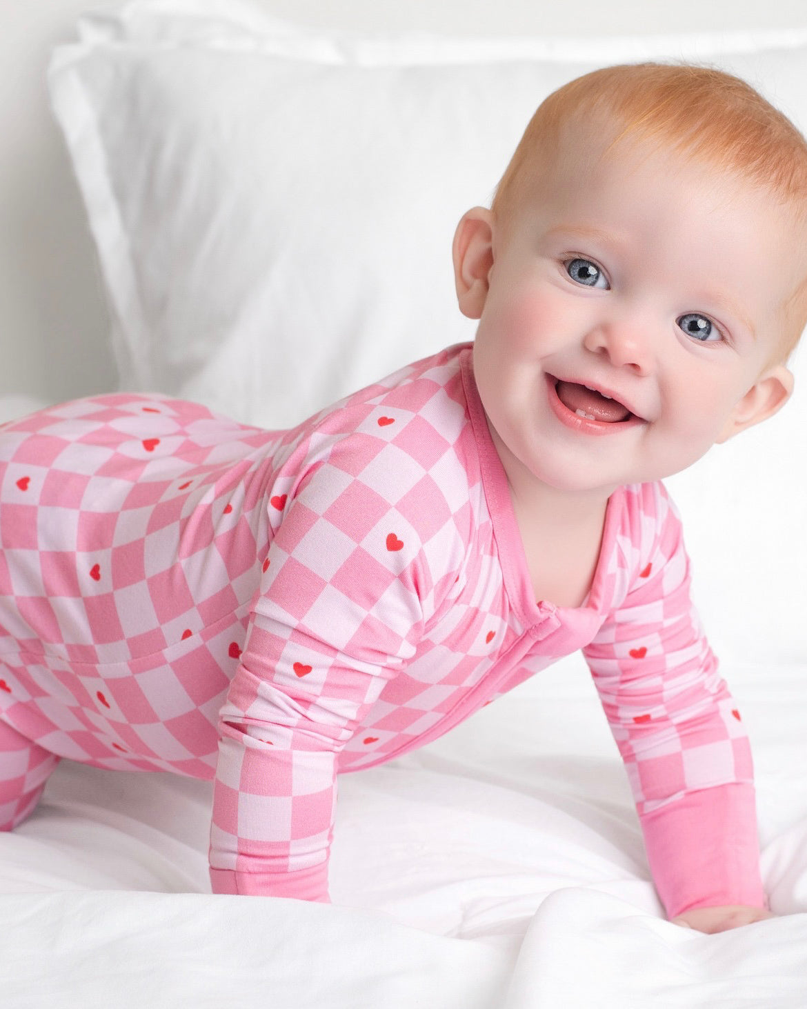 Checkered Love Zip Romper
