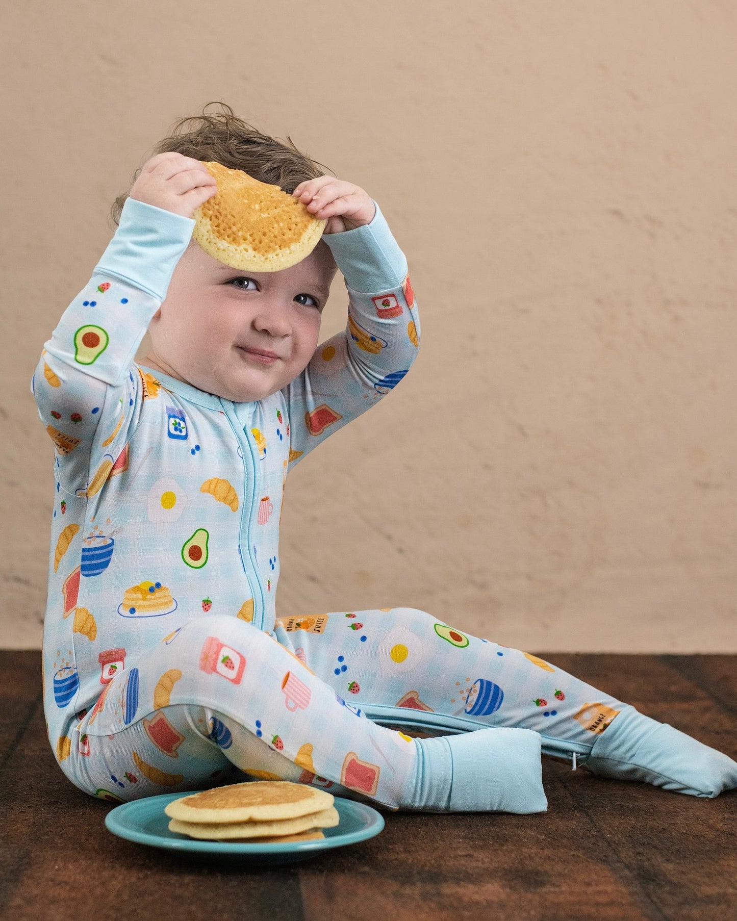 Breakfast Buddies Zip Romper