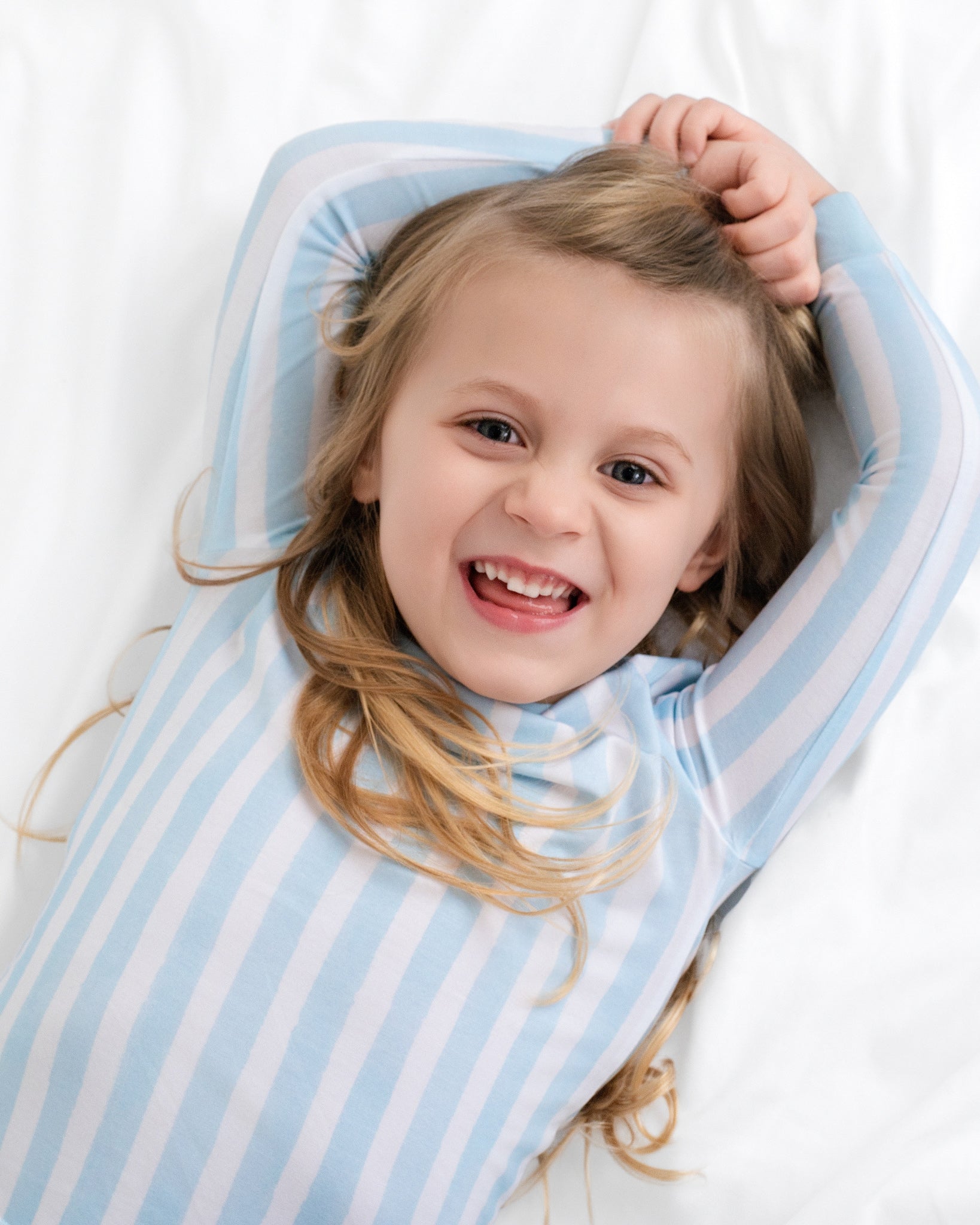 Cotton Candy Blue Stripe Two piece