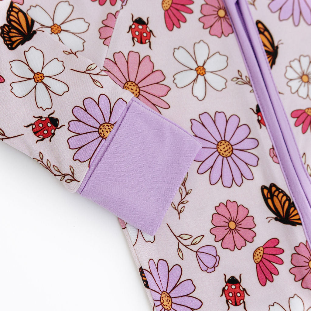 Butterfly Floral Zip Romper