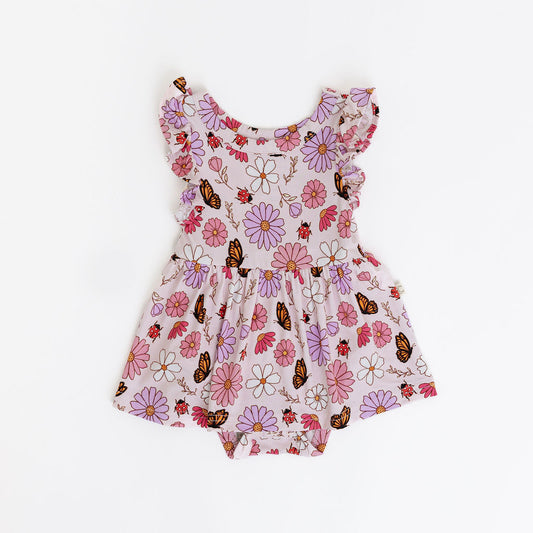 Butterfly Floral Dress with bodysuit