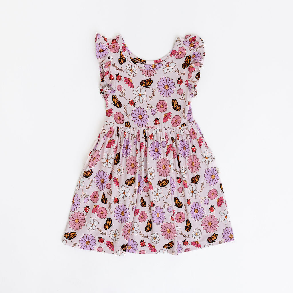 Butterfly Floral Twirl Dress
