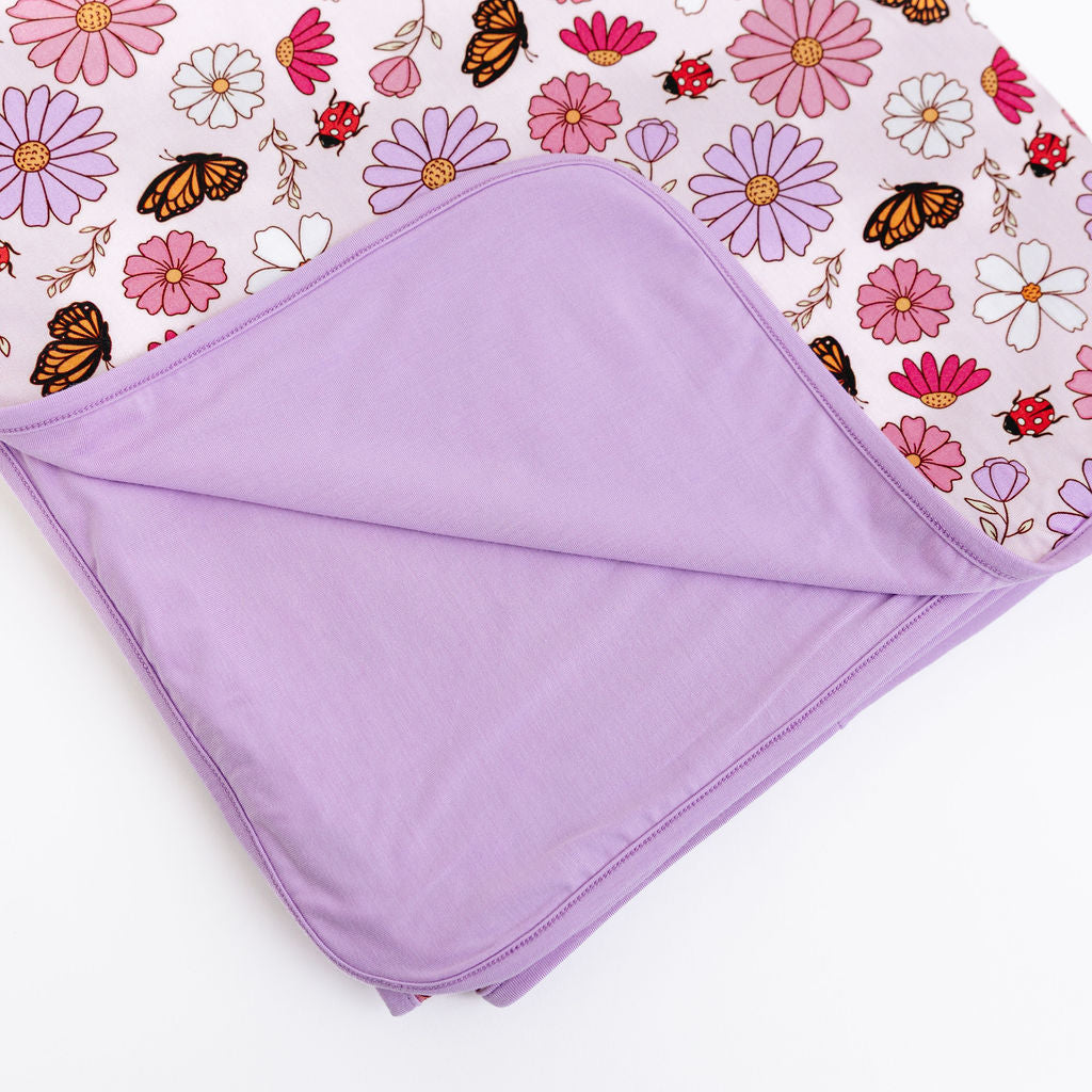 Butterfly Floral Blanket