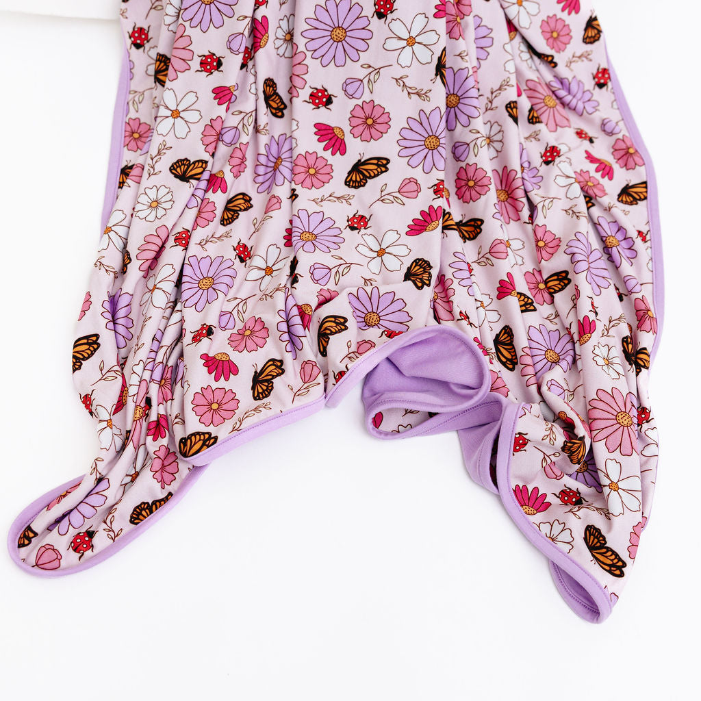 Butterfly Floral Blanket