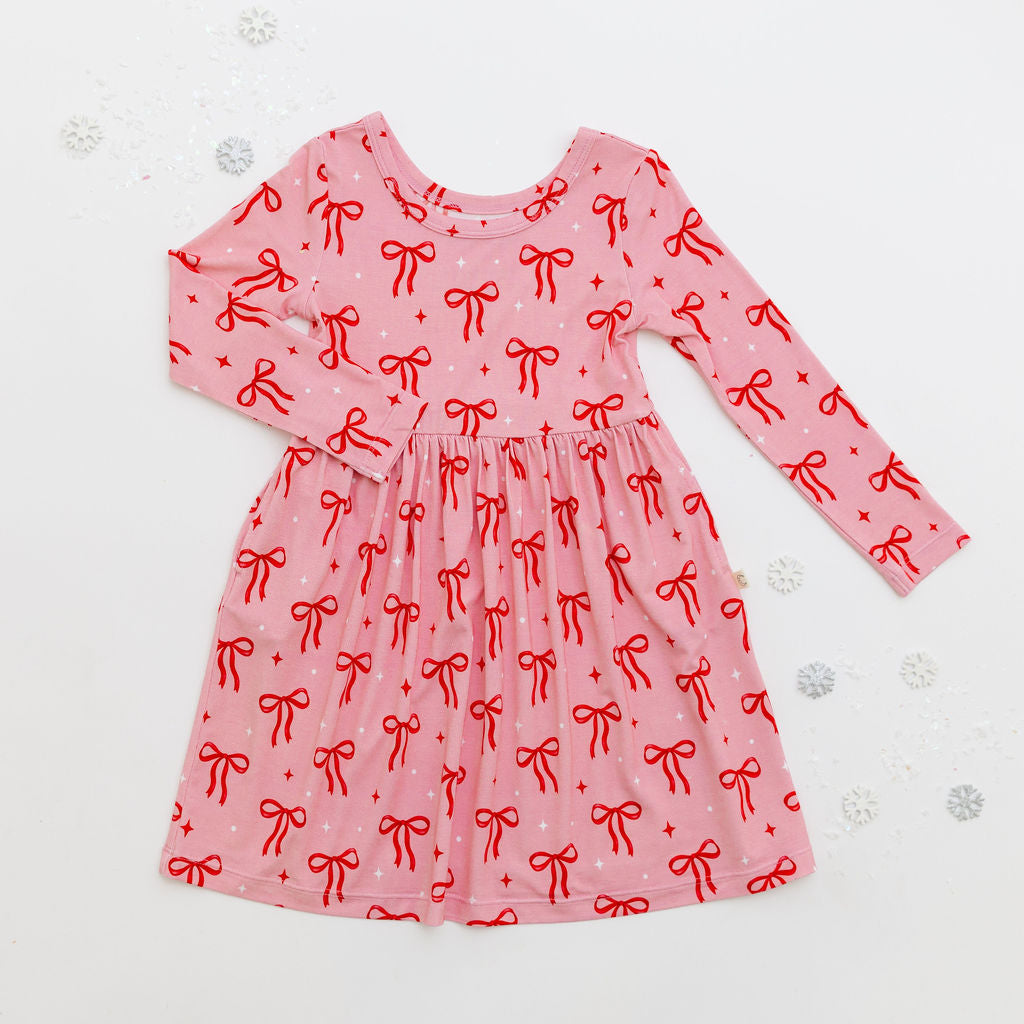 Starry Bows Twirl Dress