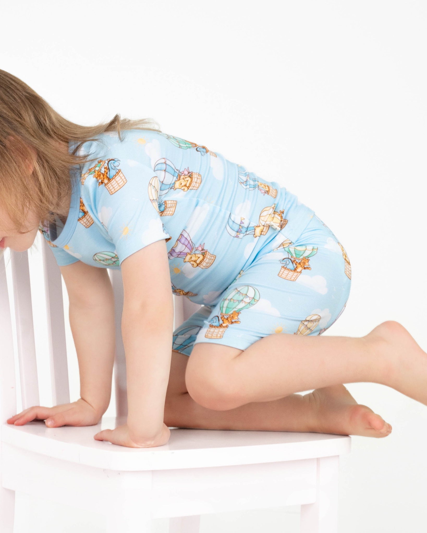 Bear In The Air Two-Piece Short Sleeve & Shorts Set