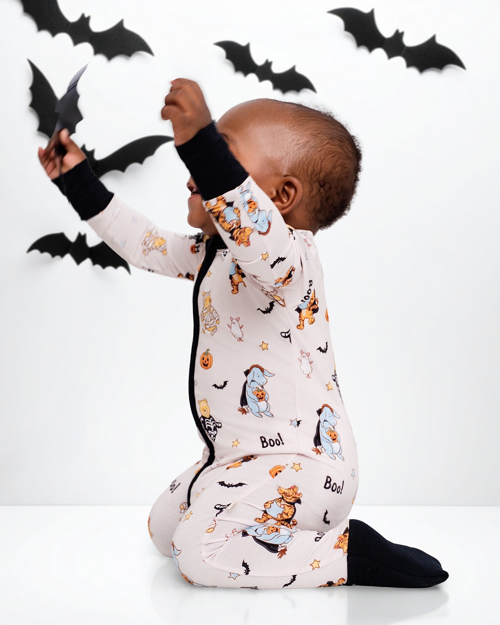 Boo Bear Zip Romper - PRE ORDER SHIPS 9/10