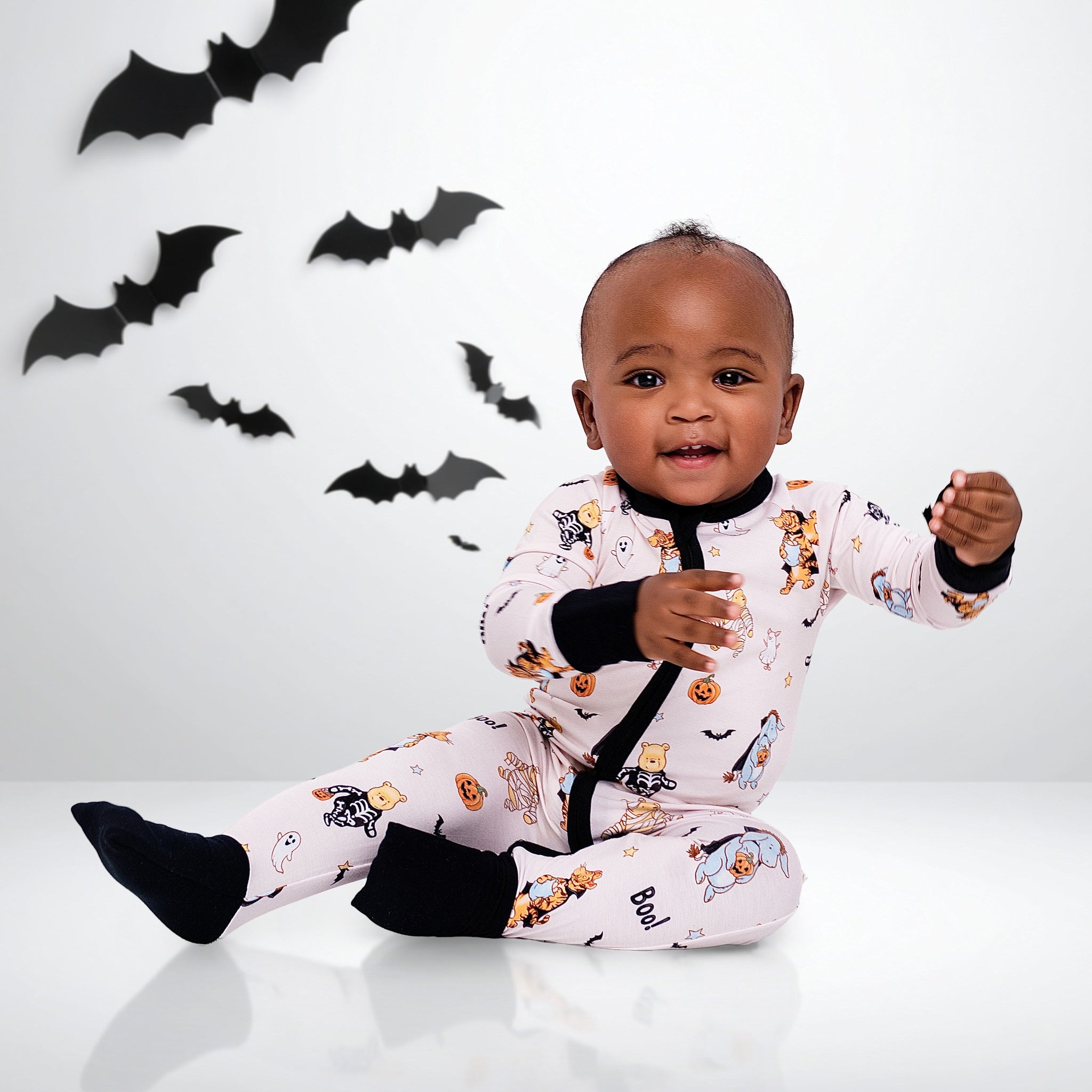 Boo Bear Zip Romper - PRE ORDER SHIPS 9/10