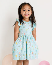 Party Geese Green Twirl Dress