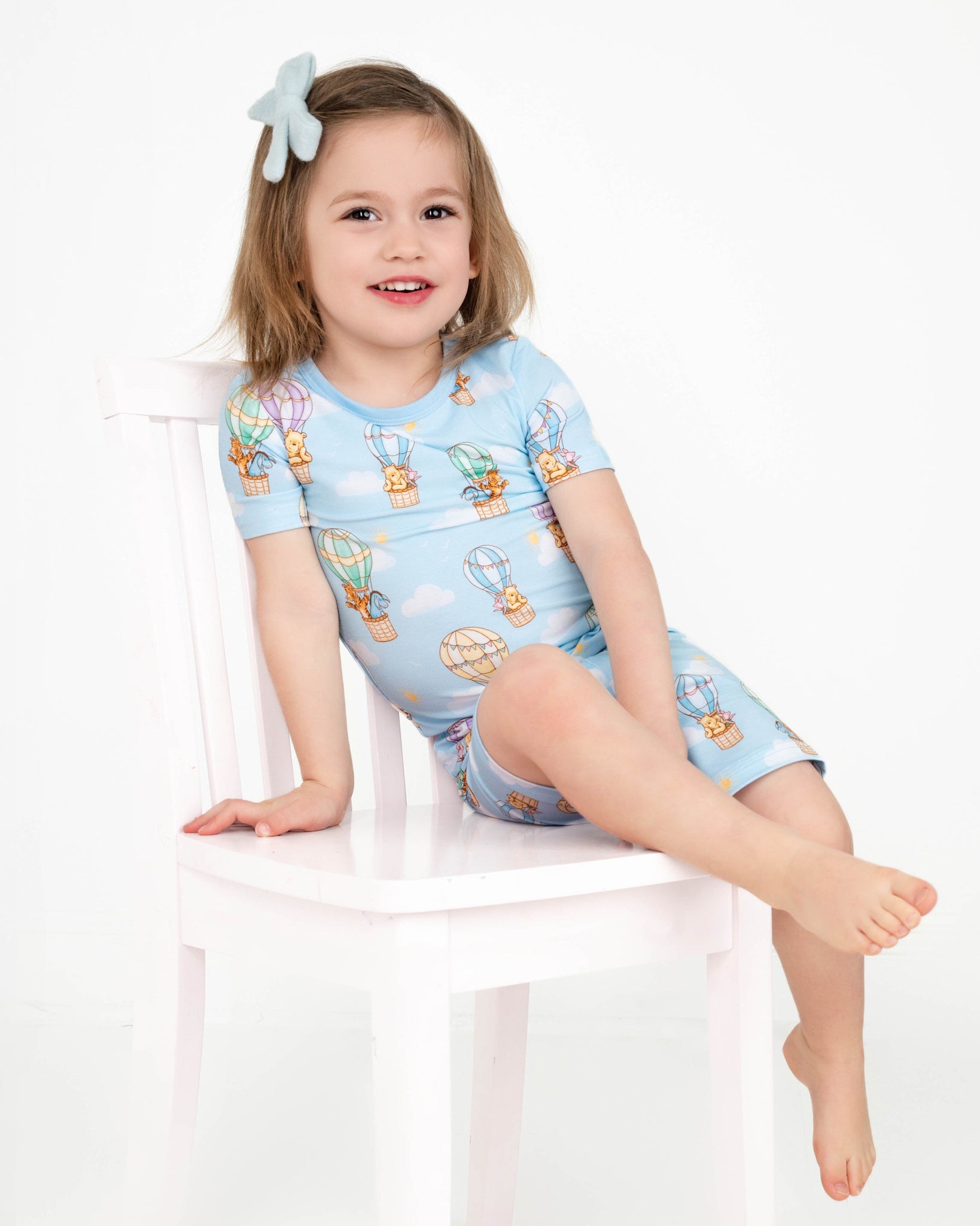 Bear In The Air Two-Piece Short Sleeve & Shorts Set