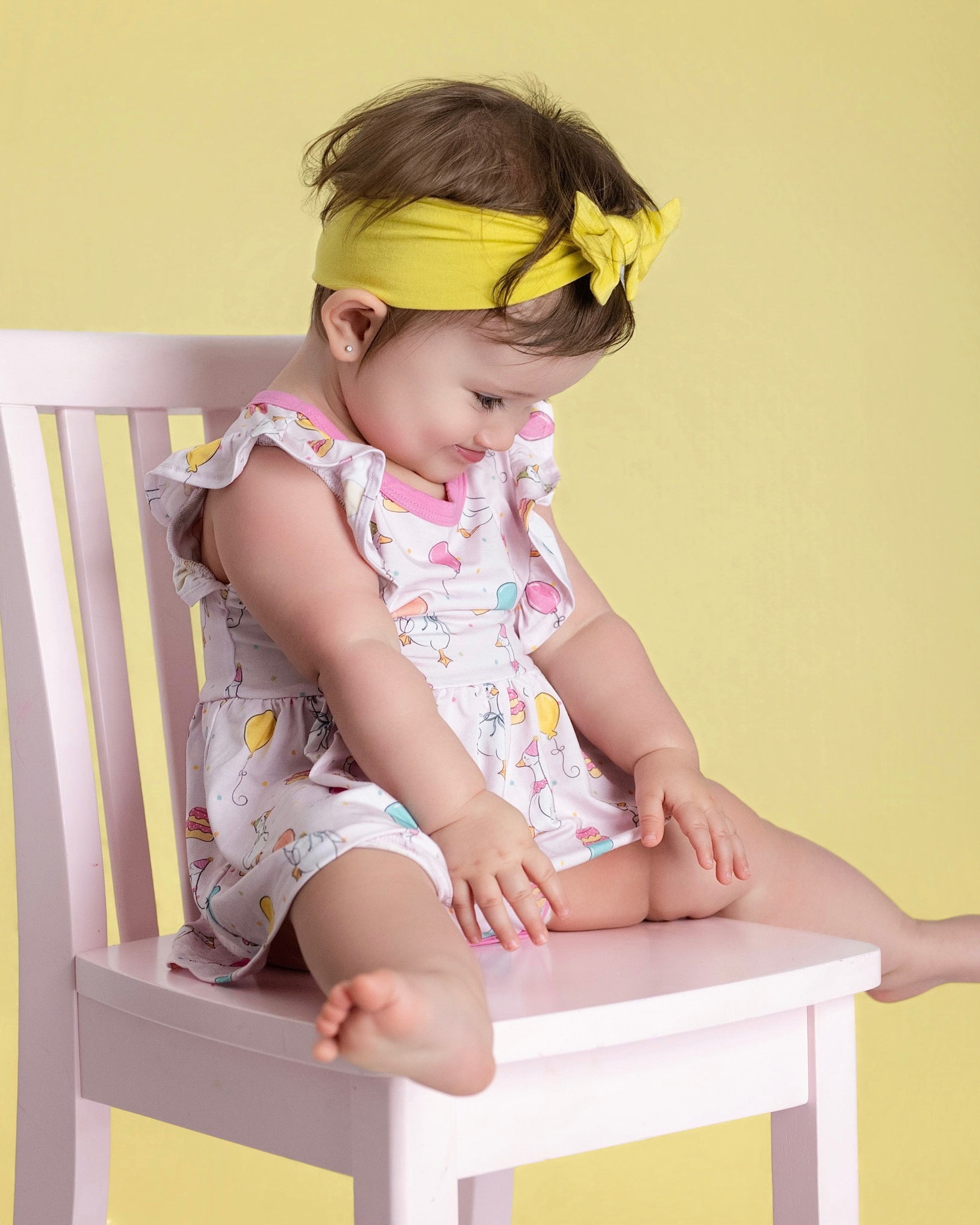 Party Geese Pink Twirl Dress with bodysuit
