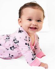 Steamboat Willie Pink Zip Romper