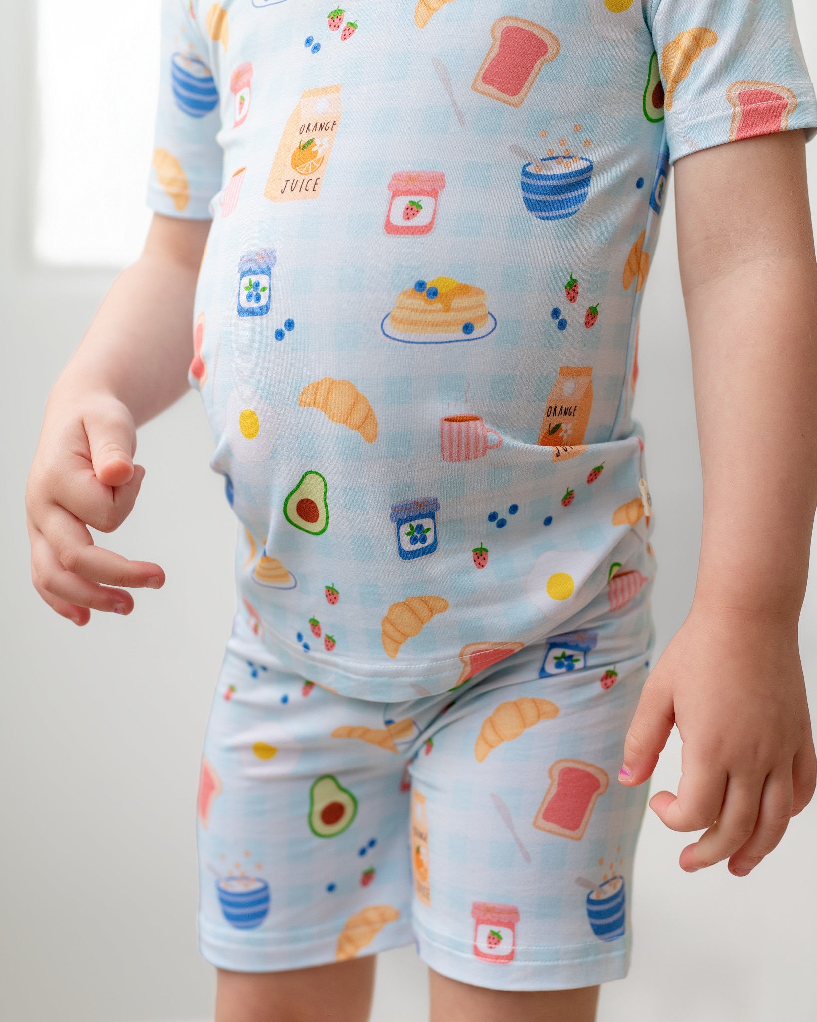 Breakfast Buddies Two-Piece Short Sleeve & Shorts Set