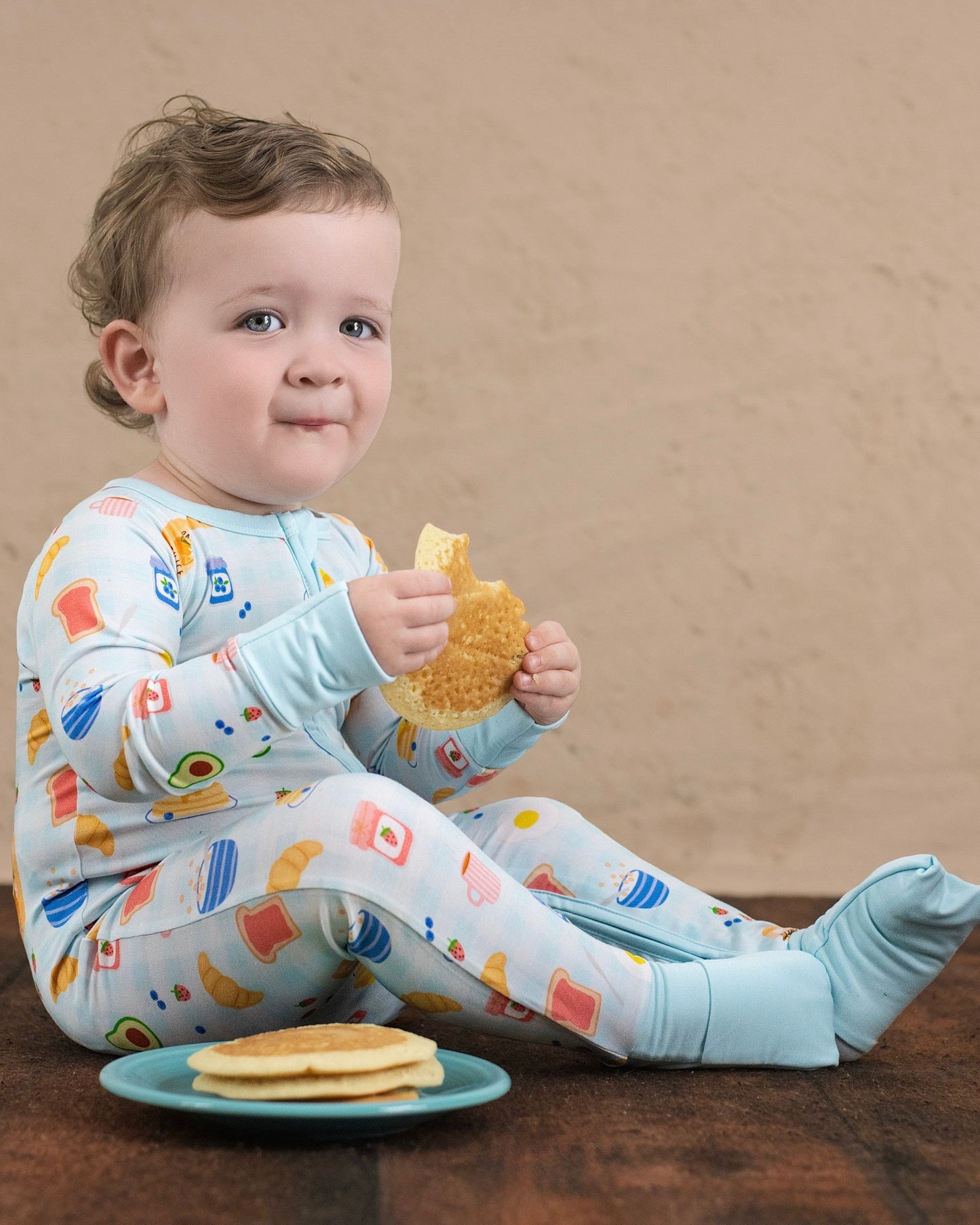 Breakfast Buddies Zip Romper