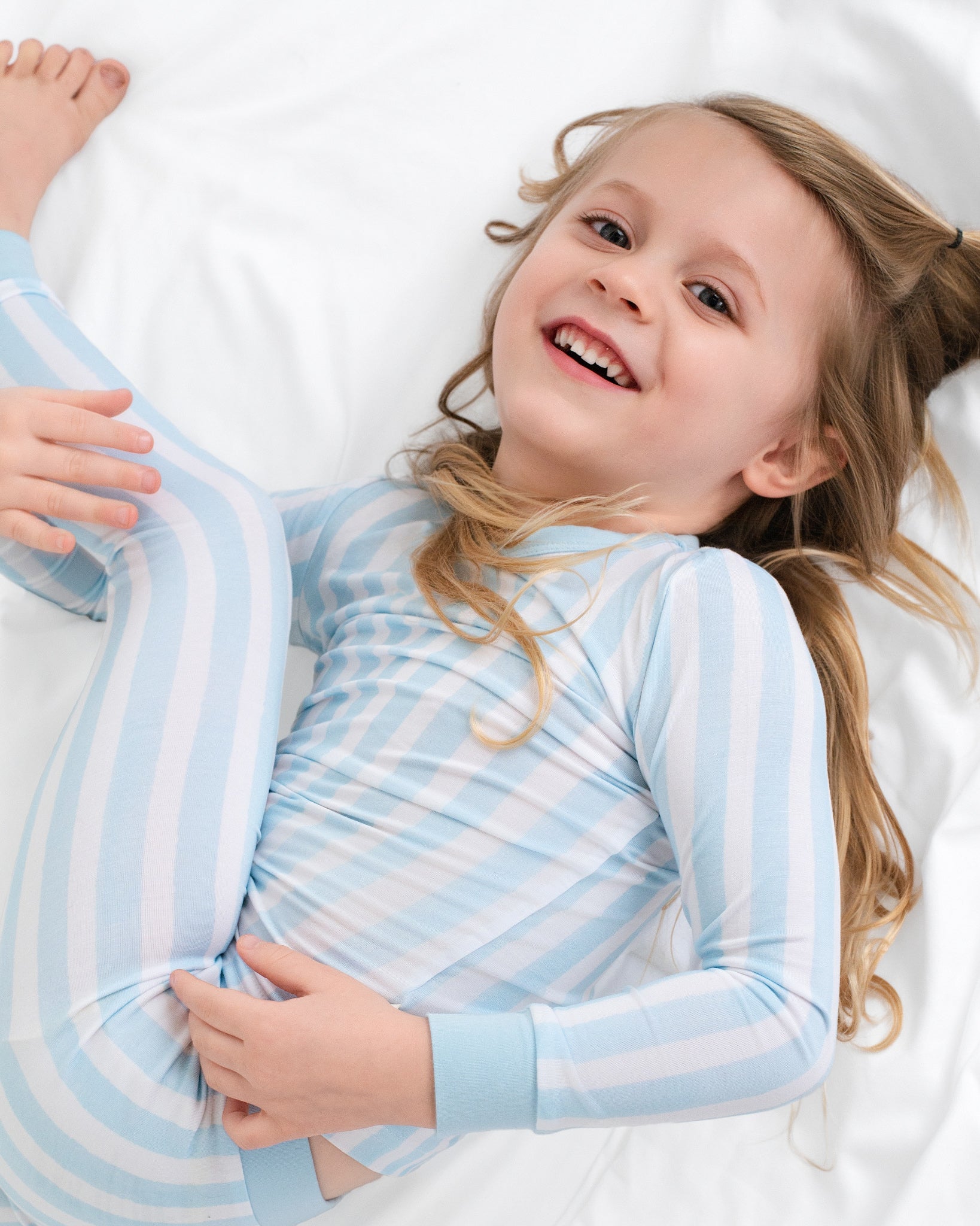 Cotton Candy Blue Stripe Two piece