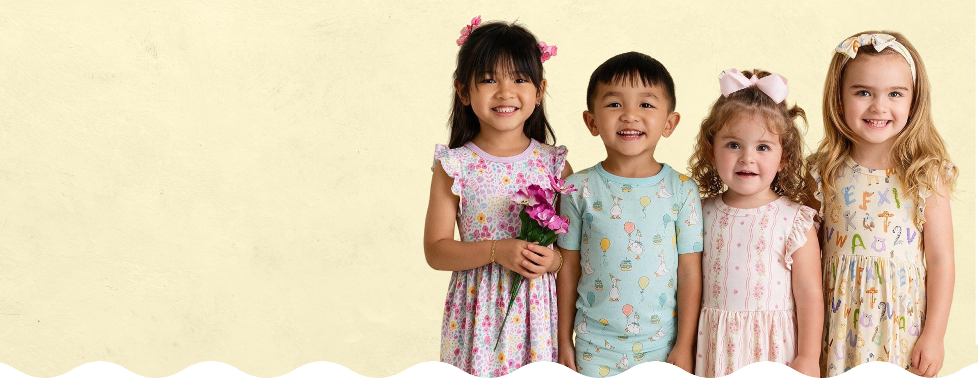 Children wearing patriotic Dreamy Bamboo pajamas