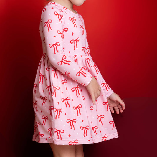 Starry Bows Twirl Dress